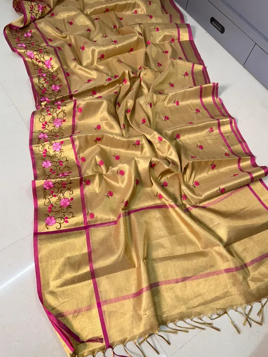 BANARASI SEMI KANCHIPURAM ZARI TISSUES VISKAT SAREES